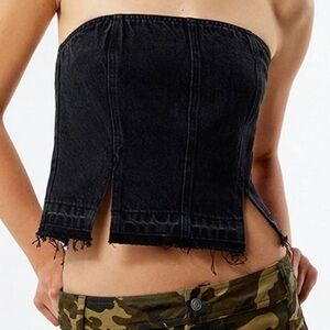 Pacsun black denim tube top
